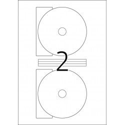 Etykiety samoprzylepne 4699 na płyty DVD-/Blu-Ray, Ø 116, białe, folia mat, 50 szt.