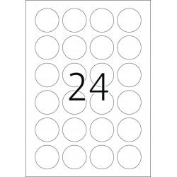 Etykiety odklejalne 5066 Movables, okrągłe φ 40 mm., białe, papier mat, 600 szt.