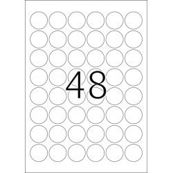 Etykiety odklejalne 4387 Movables, okrągłe φ 30 mm., białe, papier mat, 1200 szt.