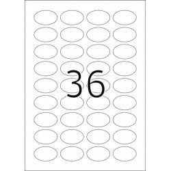 Etykiety odklejalne 4380 Movables, owalne 40,6 x 25,4 mm., białe, papier mat, 900 szt.